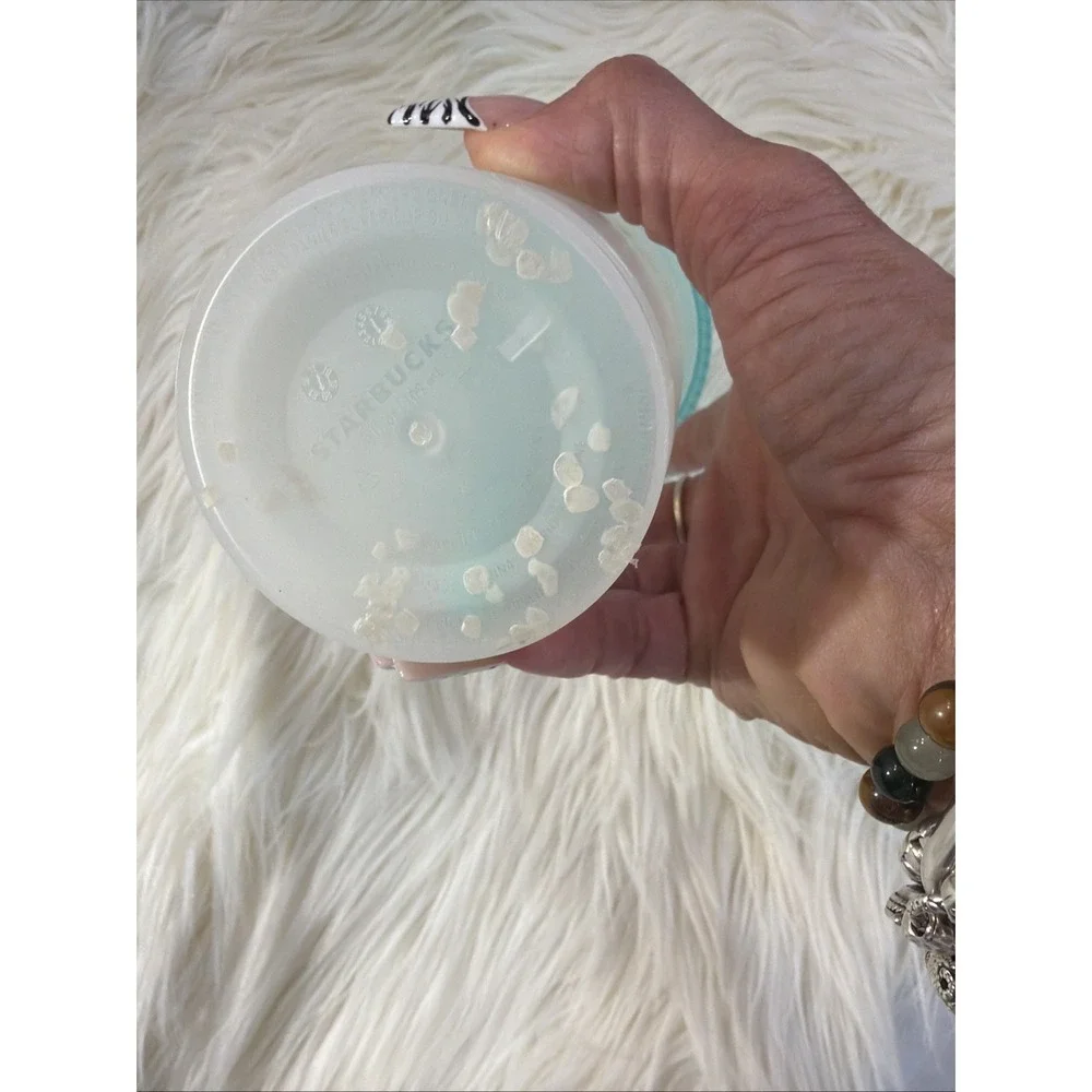 STARBUCKS 24 Oz Color Changing Confetti Cold Cup Tumbler Mint
